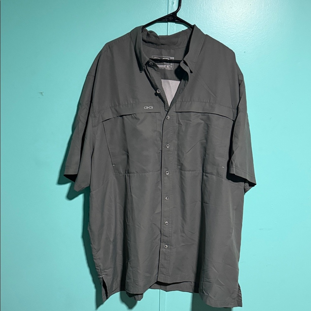 Men's Gray Button Down Shirt